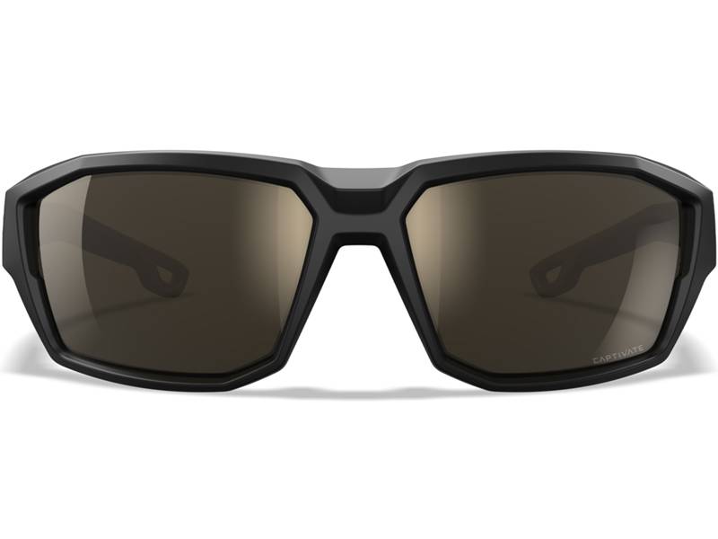 WILEY X - Alpine Matte Black and Tan Frame with CAPTIVATE™ Polarized Tungsten Mirror Lenses