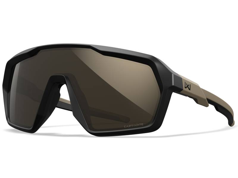 WILEY X - Citadel Matte Black and Tan Frame with CAPTIVATE™ Tungsten Mirror Lens